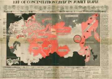 Map of concentration camps in Soviet Russia