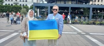 На митинге в поддержку Украины в Стокгольме