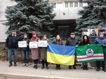 A Protest Action in Support of Selima Hadisova was Held in Kyiv