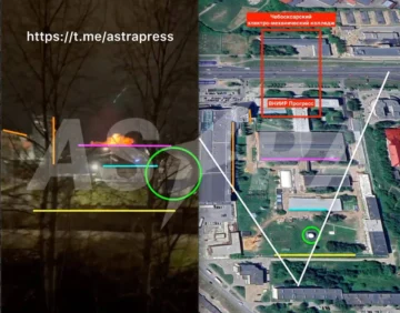 Drones have struck a Russian military supply factory for third time in six months